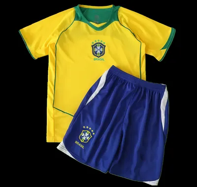 04 season Brazil home Kids kit