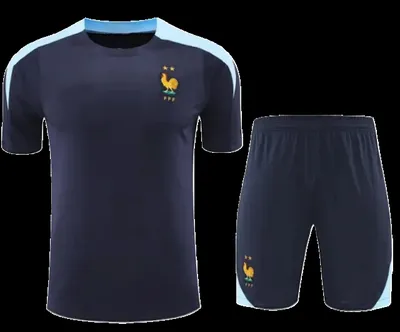 2425 France Training clothes suit Short sleeve Fan version
