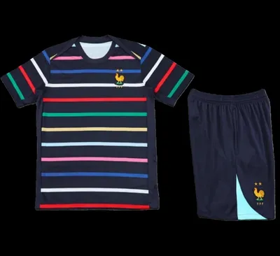 2425 France Training clothes suit Short sleeve Fan version