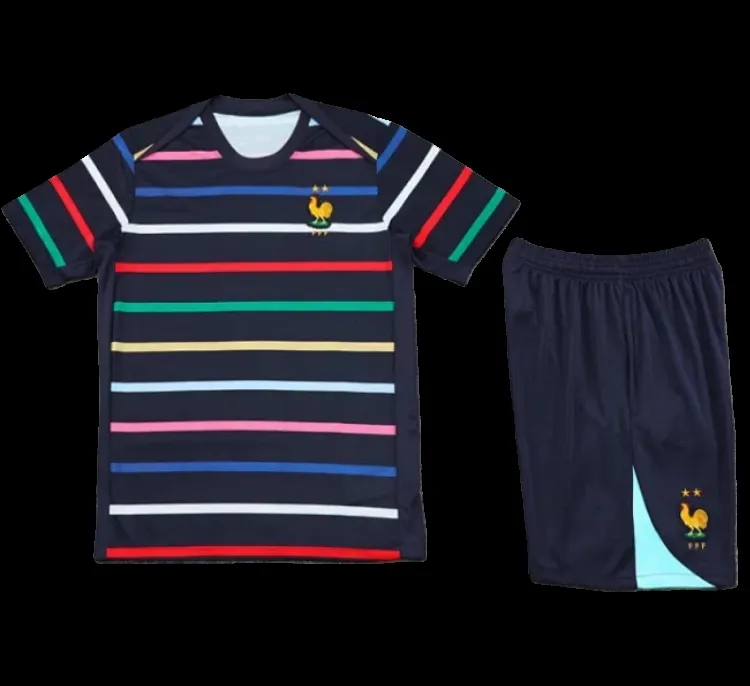 2425 France Training clothes suit Short sleeve Fan version
