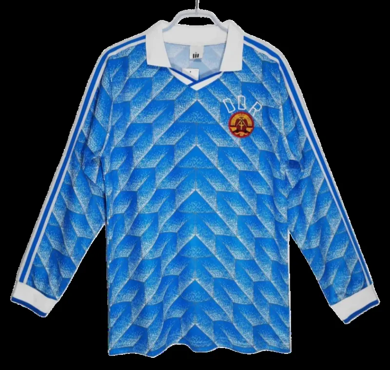 1988 season East Germany home Long sleeved Retro Fan version
