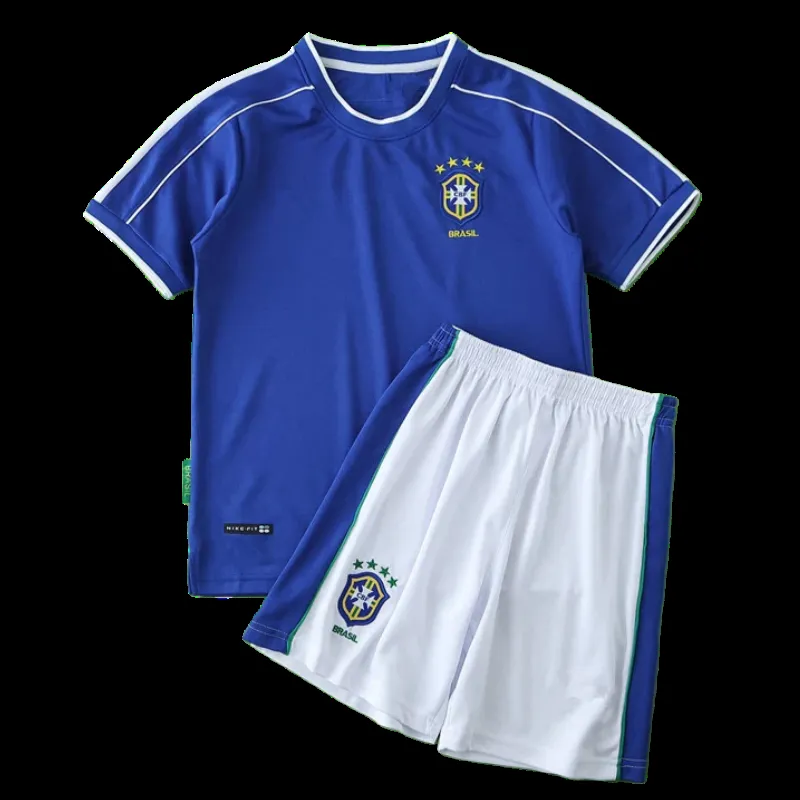 1998 Brazil away retro Kids kit
