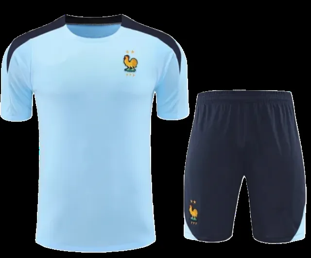 2425 France Training clothes suit Short sleeve Fan version