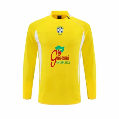2002 season Brazil yellow Half pull training suit