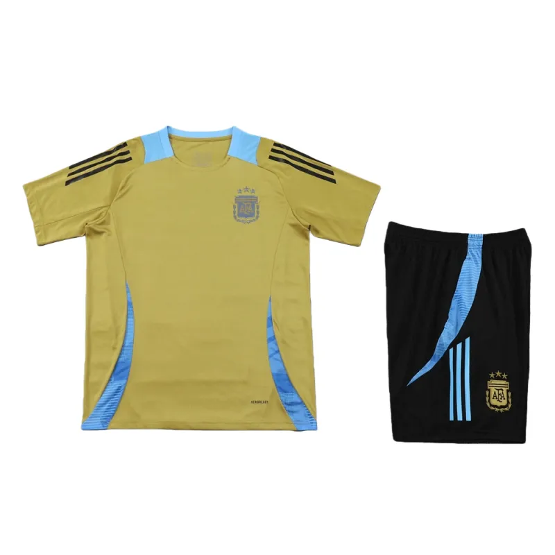 2425 Argentina Training clothes suit Short sleeve Fan version