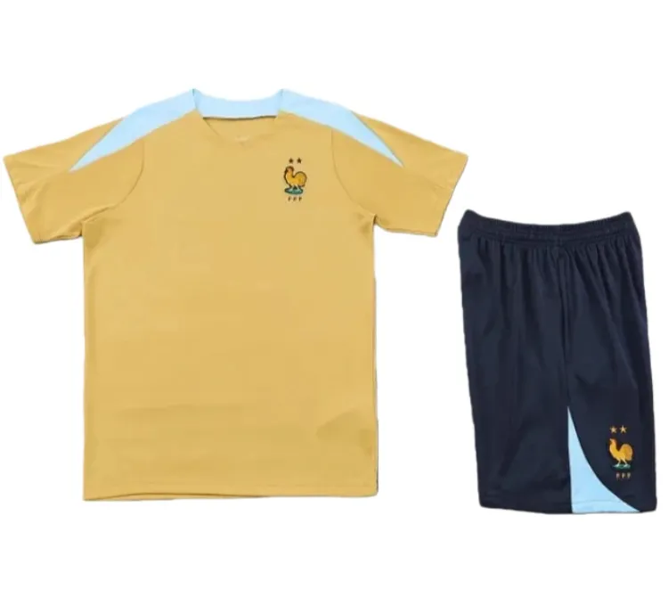 2425 France Training clothes suit Short sleeve Fan version