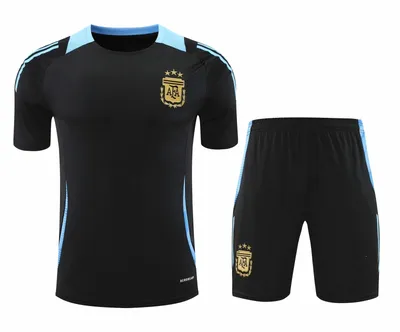 2425 Argentina Training clothes suit Short sleeve Fan version
