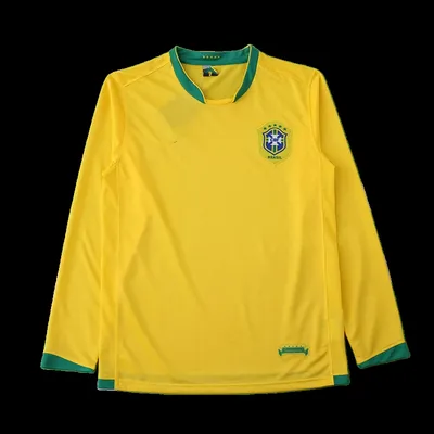 2006 season Brazil home Long sleeved retro Fan version