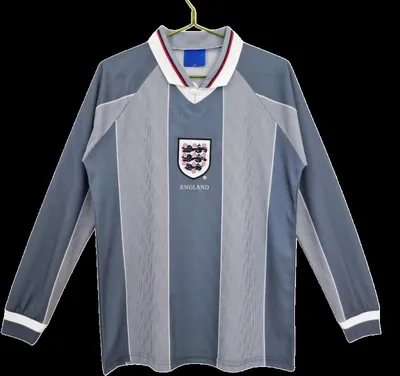 1996 England away Long sleeved retro Fan version