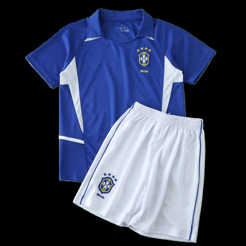 2002 Brazil away retro Kids kit