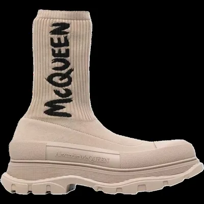 Alexander McQueen Graffiti Boot (Beige)